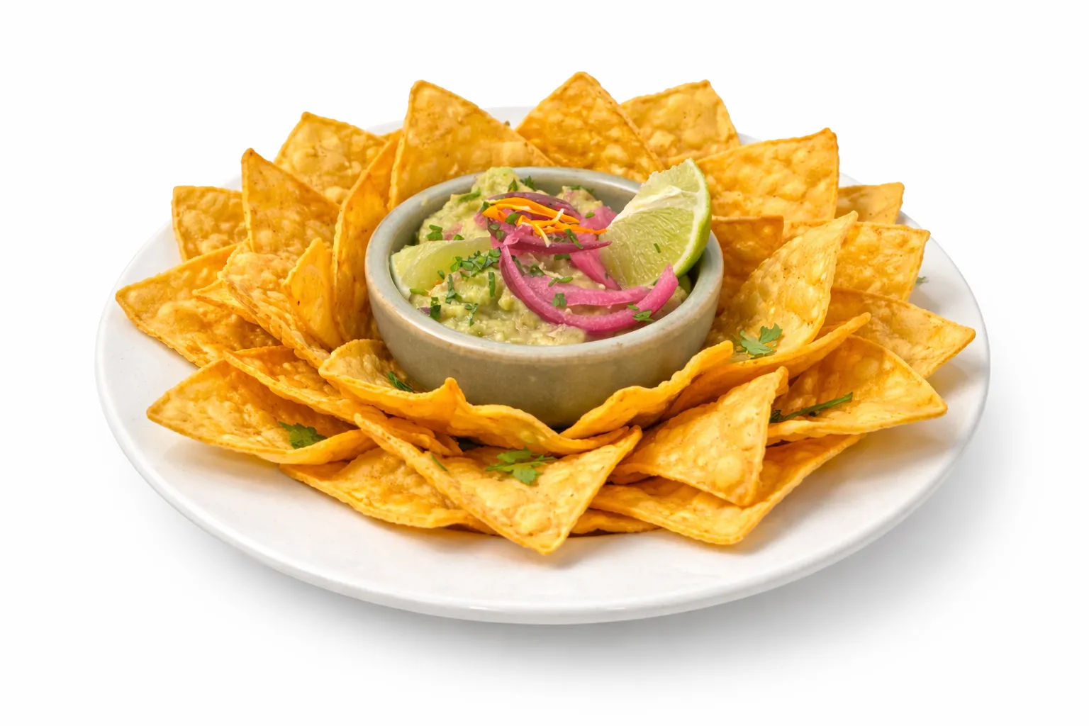 Nachos con guacamole